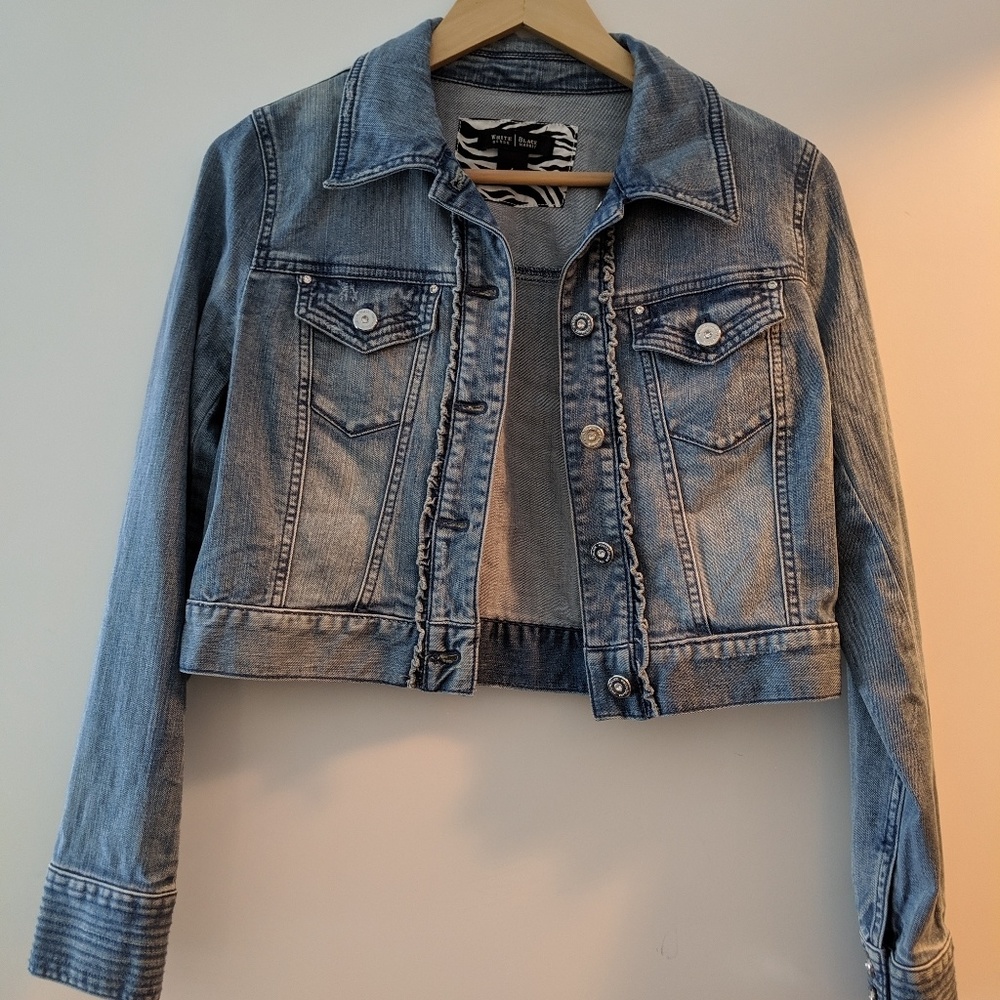 White House Black Market Light Blue Denim Jean Jacket